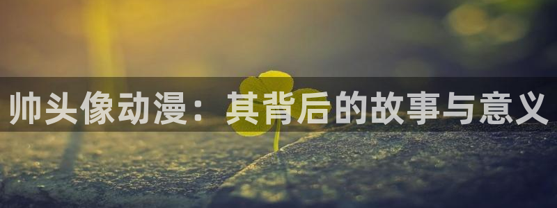 动漫之家排行：帅头像动漫：其背后的故事与意义